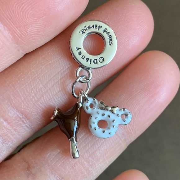 NWOT Disney Mickey Ice Cream and Donut Dangle Charm Sterling Silver 925 - Picture 5 of 7